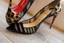Load image into Gallery viewer, Louboutin mesh animal pump
