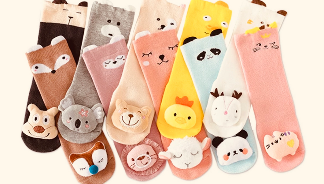 Toddler knee high crawler socks