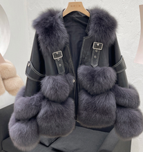 Load image into Gallery viewer, Sheepskin and Fox jacket
