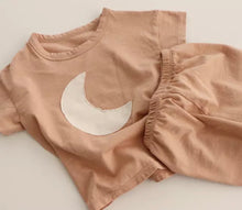 Load image into Gallery viewer, Kids moon lounge pajama set

