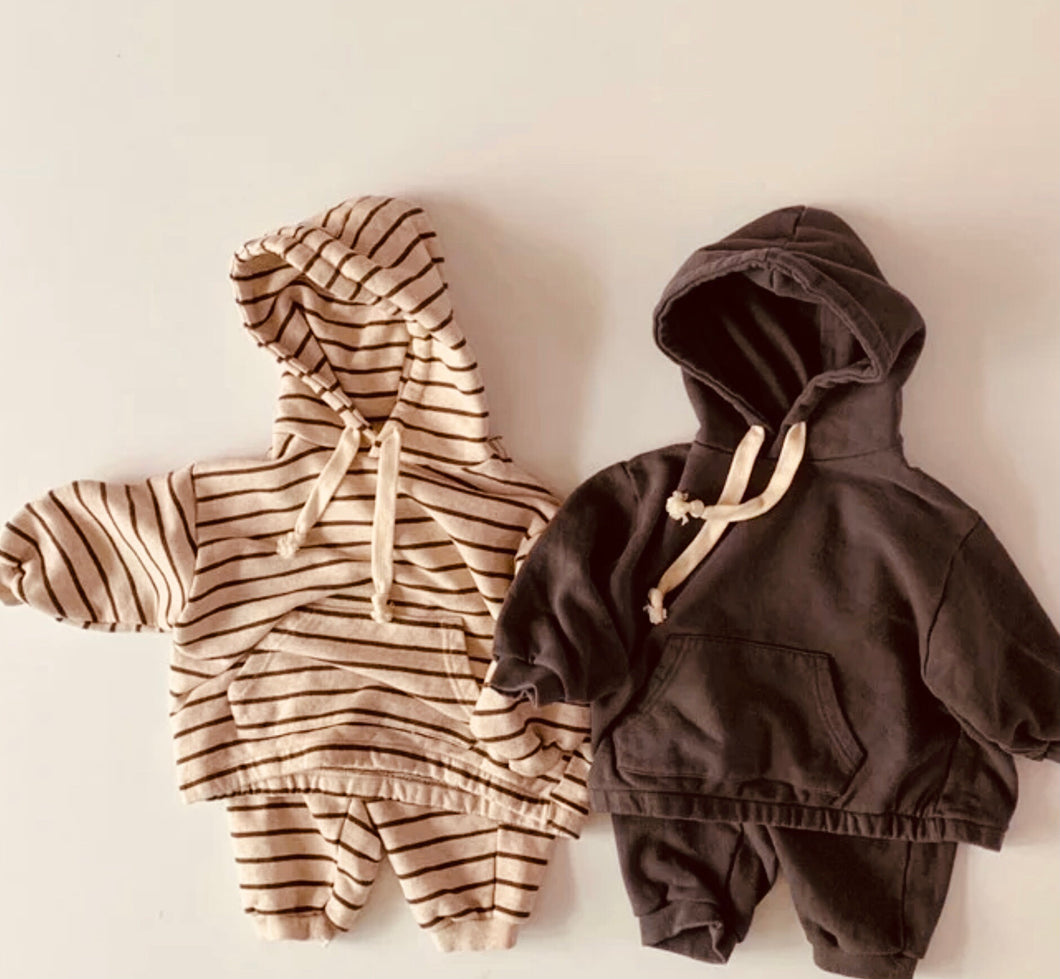 Two piece unisex hooded set